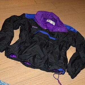 Columbia Black and Purple Windbreaker Jacket